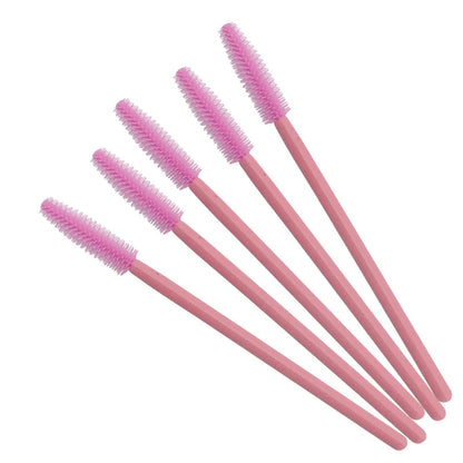 HOT 100 pcs Disposable Silicone Eyelashes Brushes Mascara Stick Applicator Makeup Brush Eyelash Extension Make up Tools