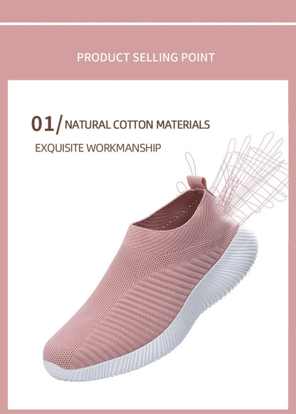 2022 Women Vulcanized Shoes High Quality Women Sneakers Slip On Flats Shoes Women Loafers Plus Size 42 Walking Flat