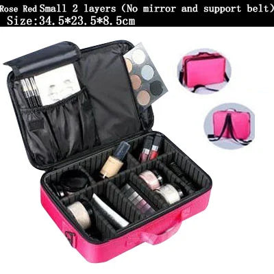 2023 New Professional Makeup Organizer Travel Beauty Cosmetic Case For Make Up Bolso Mujer Storage Bag Nail Tool Box Suitcases