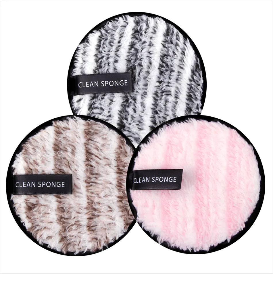 Microfiber Makeup Remover Cloth Reusable Washable Cotton Pads Make-up Wipes Face Cleansing Towel Soft Discs Double Layer Puff