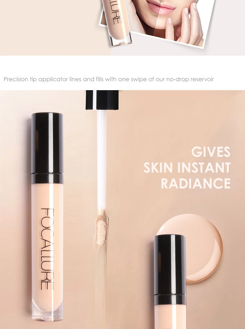 FOCALLURE Makeup Liquid Concealer Full Coverage Eye Base Concealer Oil-Control Waterproof Make Up Cosmetic Concealer