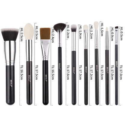 BEILI 8-10PCS Makeup Brushes Powder Foundation Highlight Concealer Eyeshadow Blending Make Up Brush Set pinceaux de maquillage