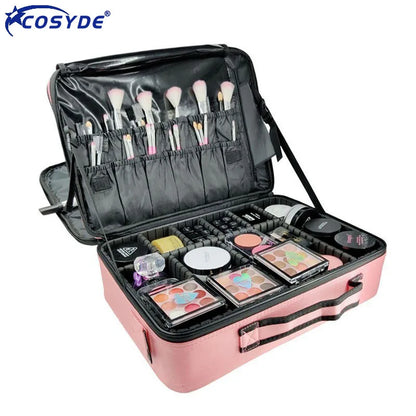 2023 New Professional Makeup Organizer Travel Beauty Cosmetic Case For Make Up Bolso Mujer Storage Bag Nail Tool Box Suitcases