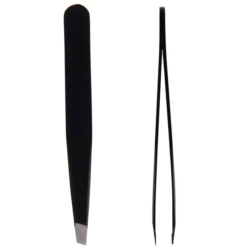 1PC 9.5cm Stainless Steel Slant Tip Face Nose Hair Removal Eyebrow Tweezer Women Girl Makeup Make Up Tool Useful