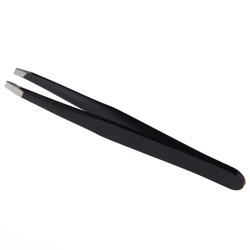 1PC 9.5cm Stainless Steel Slant Tip Face Nose Hair Removal Eyebrow Tweezer Women Girl Makeup Make Up Tool Useful