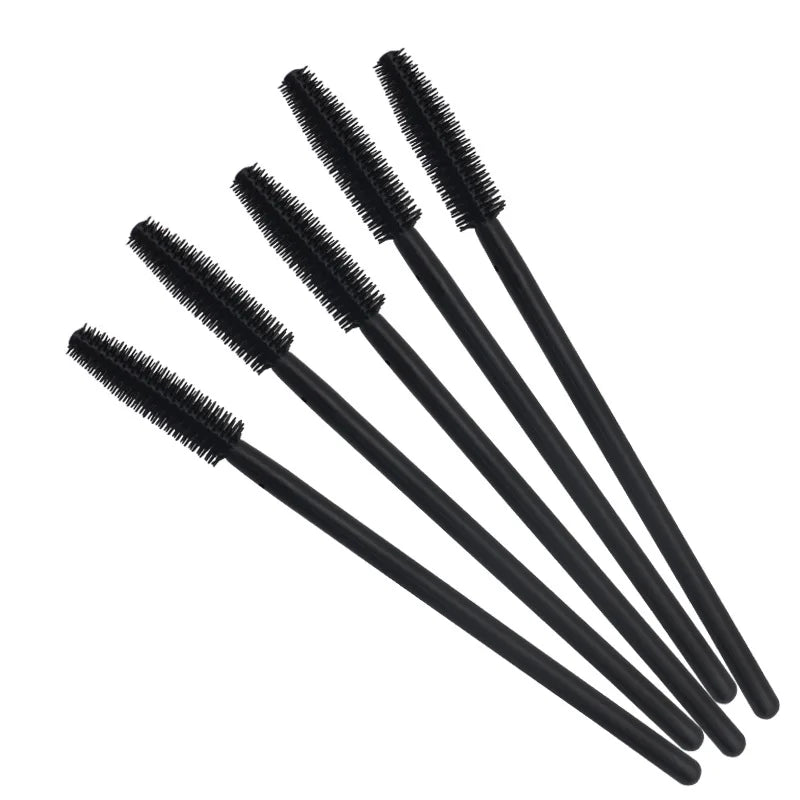 HOT 100 pcs Disposable Silicone Eyelashes Brushes Mascara Stick Applicator Makeup Brush Eyelash Extension Make up Tools