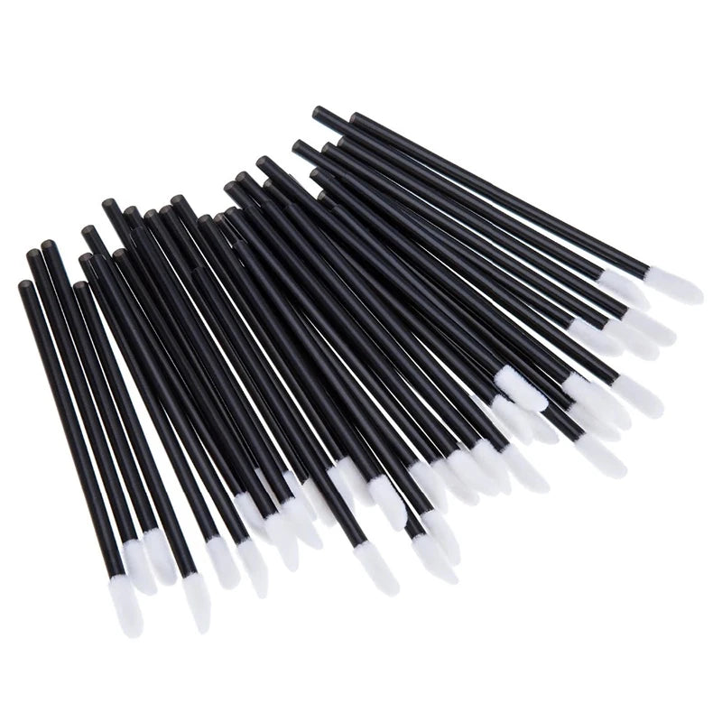 200Pcs Disposable Lip Brushes Lipbrush Wands Applicator Perfect Make Up Tool Black Eyelashes Brushes Mascara Brushes