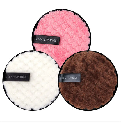 Microfiber Makeup Remover Cloth Reusable Washable Cotton Pads Make-up Wipes Face Cleansing Towel Soft Discs Double Layer Puff