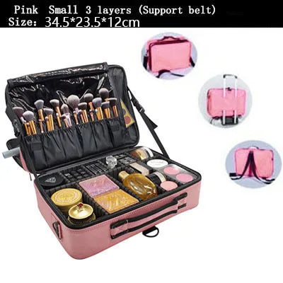 2023 New Professional Makeup Organizer Travel Beauty Cosmetic Case For Make Up Bolso Mujer Storage Bag Nail Tool Box Suitcases