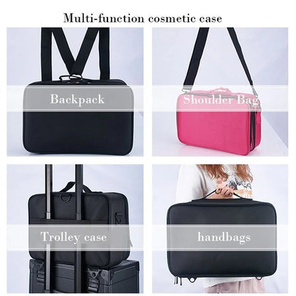 2023 New Professional Makeup Organizer Travel Beauty Cosmetic Case For Make Up Bolso Mujer Storage Bag Nail Tool Box Suitcases