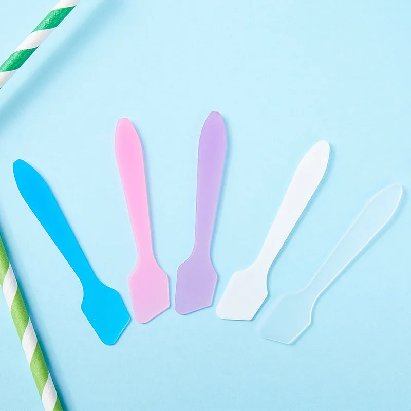 300PCS Mini Cosmetic Spatula Disposable Scoop Makeup Mask  Spoon Eye Cream Stick Make Up Face Beauty DIY Tool Kits