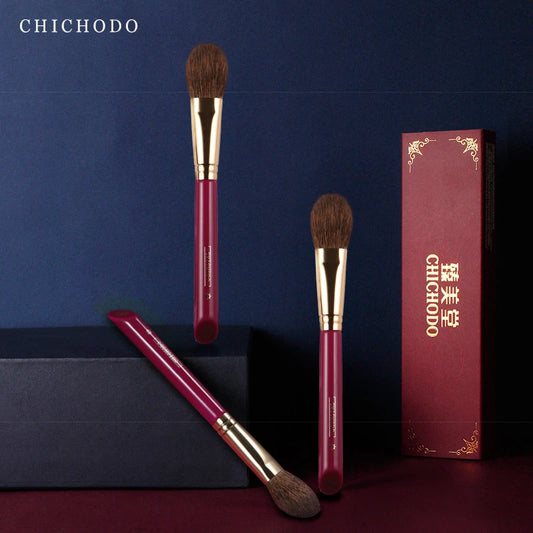 CHICHODO Makeup Brush-Luxurious Red Rose Series-High Quality Squirrel Hair Bronzer Brush-Cosmetic Tools-Make Up Brush-Beauty Pen