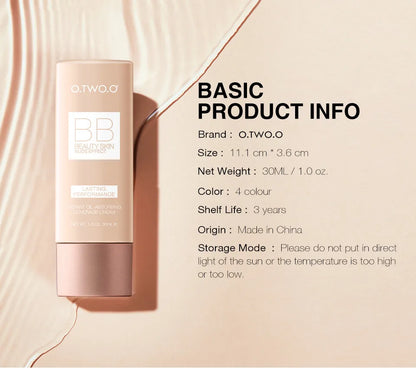 O.TWO.O Makeup Base BB Cream Natural Whitening Cream Waterproof Make Up Liquid Foundation Professional White Cosmetics