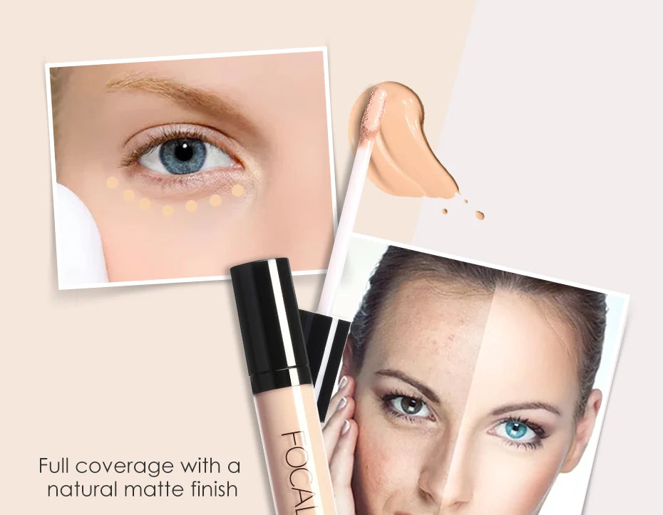 FOCALLURE Makeup Liquid Concealer Full Coverage Eye Base Concealer Oil-Control Waterproof Make Up Cosmetic Concealer