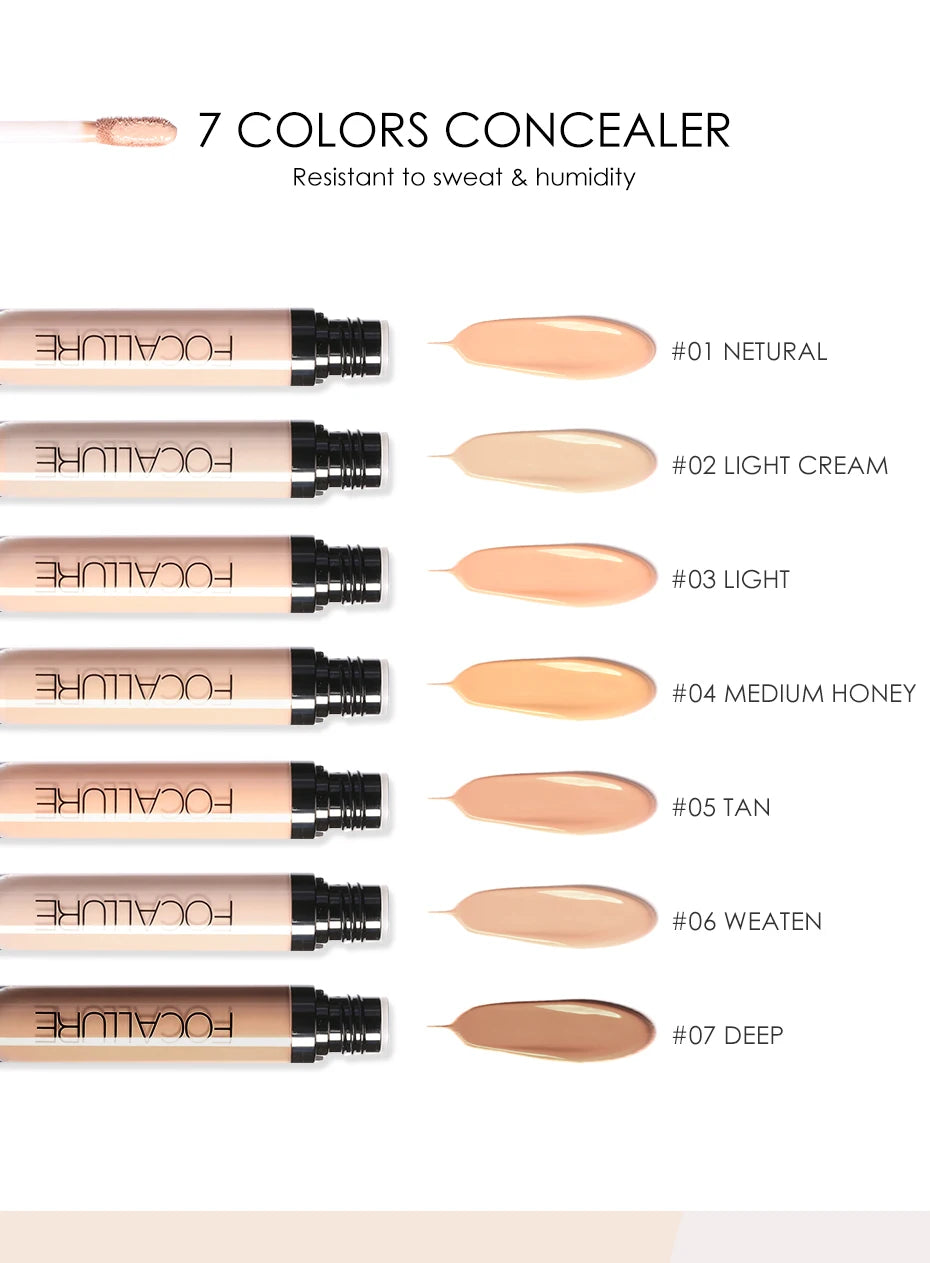 FOCALLURE Makeup Liquid Concealer Full Coverage Eye Base Concealer Oil-Control Waterproof Make Up Cosmetic Concealer