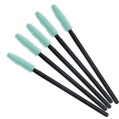 HOT 100 pcs Disposable Silicone Eyelashes Brushes Mascara Stick Applicator Makeup Brush Eyelash Extension Make up Tools