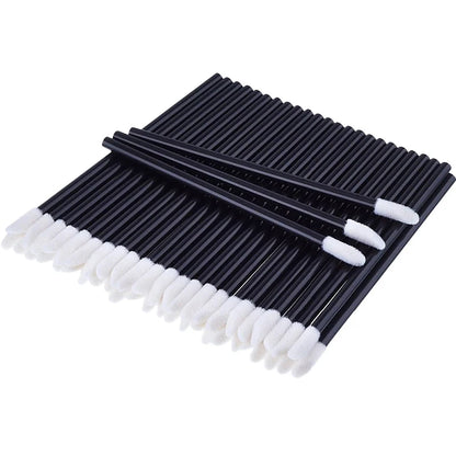 200Pcs Disposable Lip Brushes Lipbrush Wands Applicator Perfect Make Up Tool Black Eyelashes Brushes Mascara Brushes