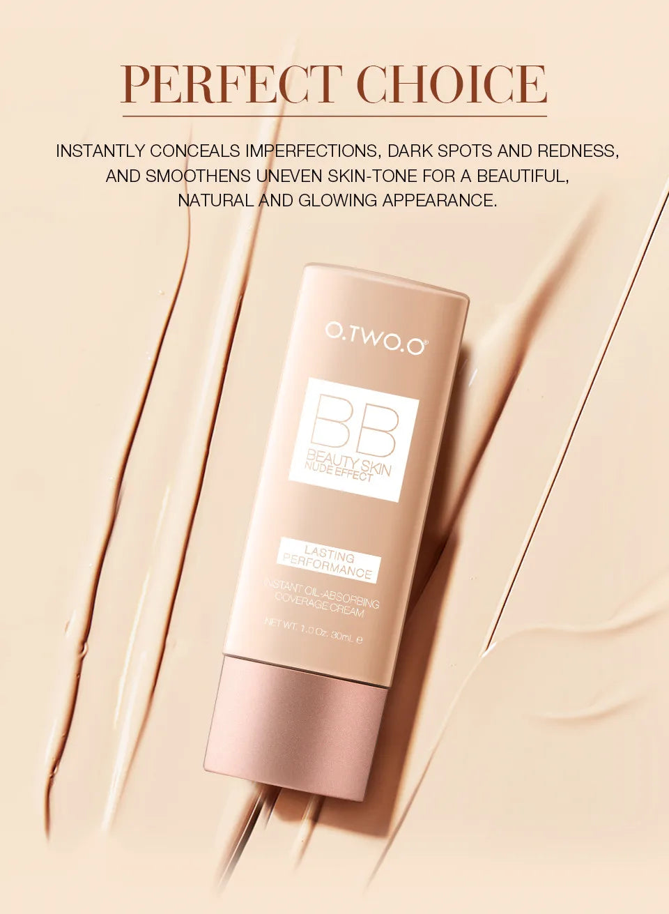 O.TWO.O Makeup Base BB Cream Natural Whitening Cream Waterproof Make Up Liquid Foundation Professional White Cosmetics