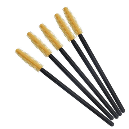 HOT 100 pcs Disposable Silicone Eyelashes Brushes Mascara Stick Applicator Makeup Brush Eyelash Extension Make up Tools