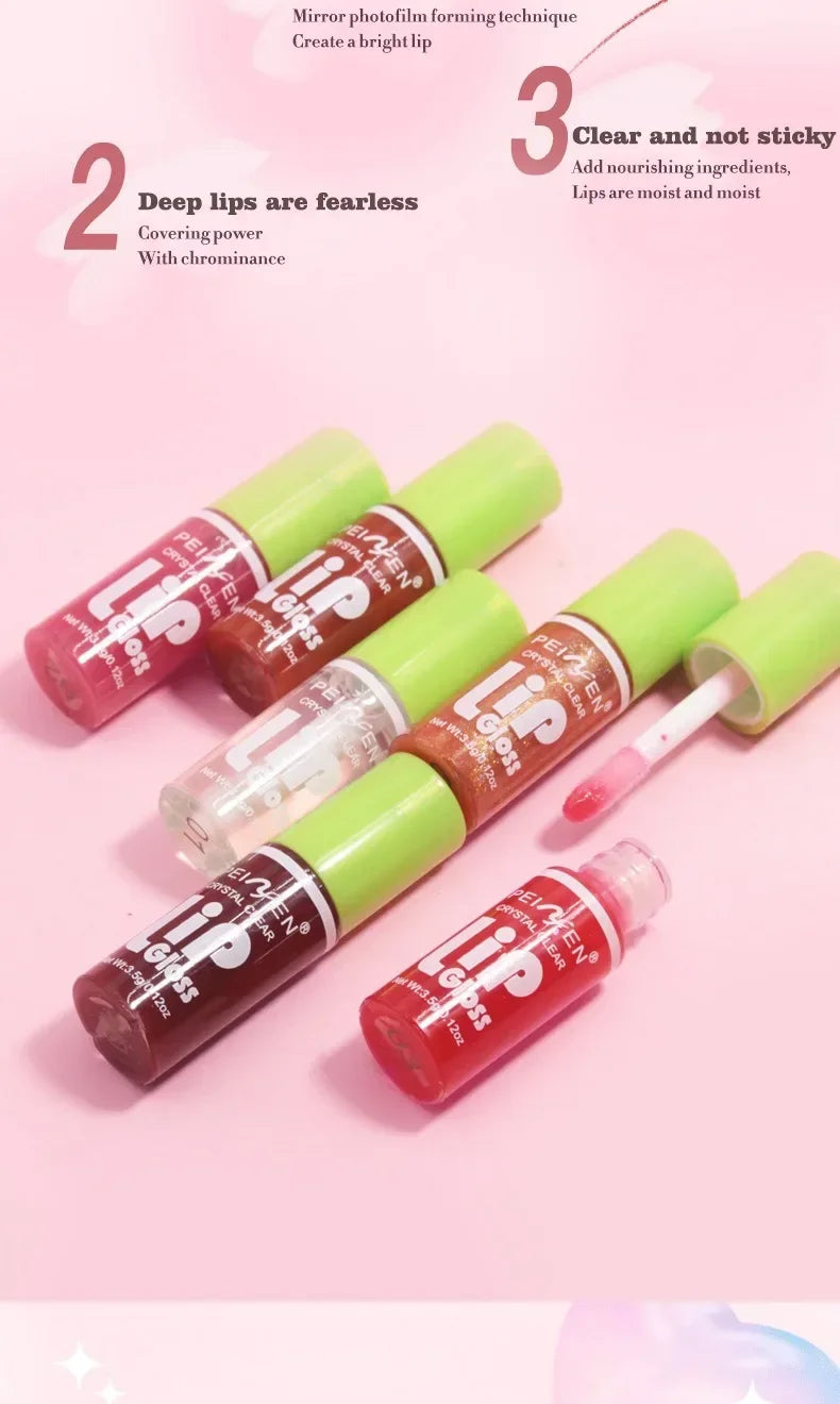 6PCS Moisturizing Lip Gloss Transparent Lip Oil sexy Hydrating Lip lip Cosmetics for Make Up Liquid Lipstick Lips Cosmetics Gift