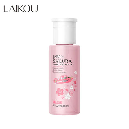 LAIKOU Portable Makeup Remover lashes Cleansing Liquid Water Lip Eye Gentle Care Make-Up Travel Skin Remover Face Skincare 100ml