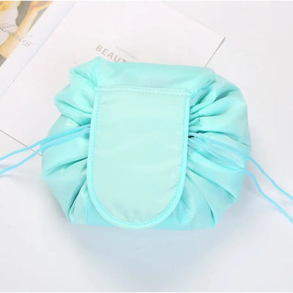 Women Drawstring Cosmetic Bag Travel Storage Makeup Bag Organizer Foldable Make Up Pouch Portable Waterproof Toiletry Case