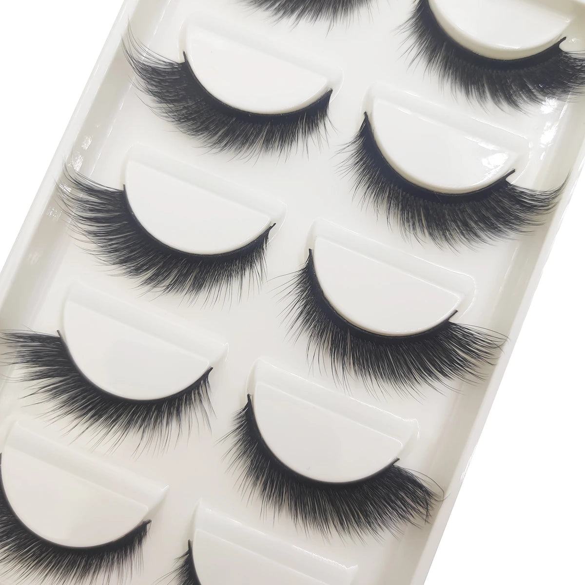 Natural 3D Mink False Eyelashes, Soft Wispy, Fluffy Eye Faux Lashes, Make Up Eyelash, Beauty Cat Cilios, 5 Pairs, 15 Styles