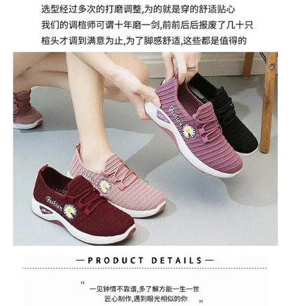 Adult sneakers, women's light running shoes, net shoes, comfortable soft soled sneakers, women's breathable casual single shoes