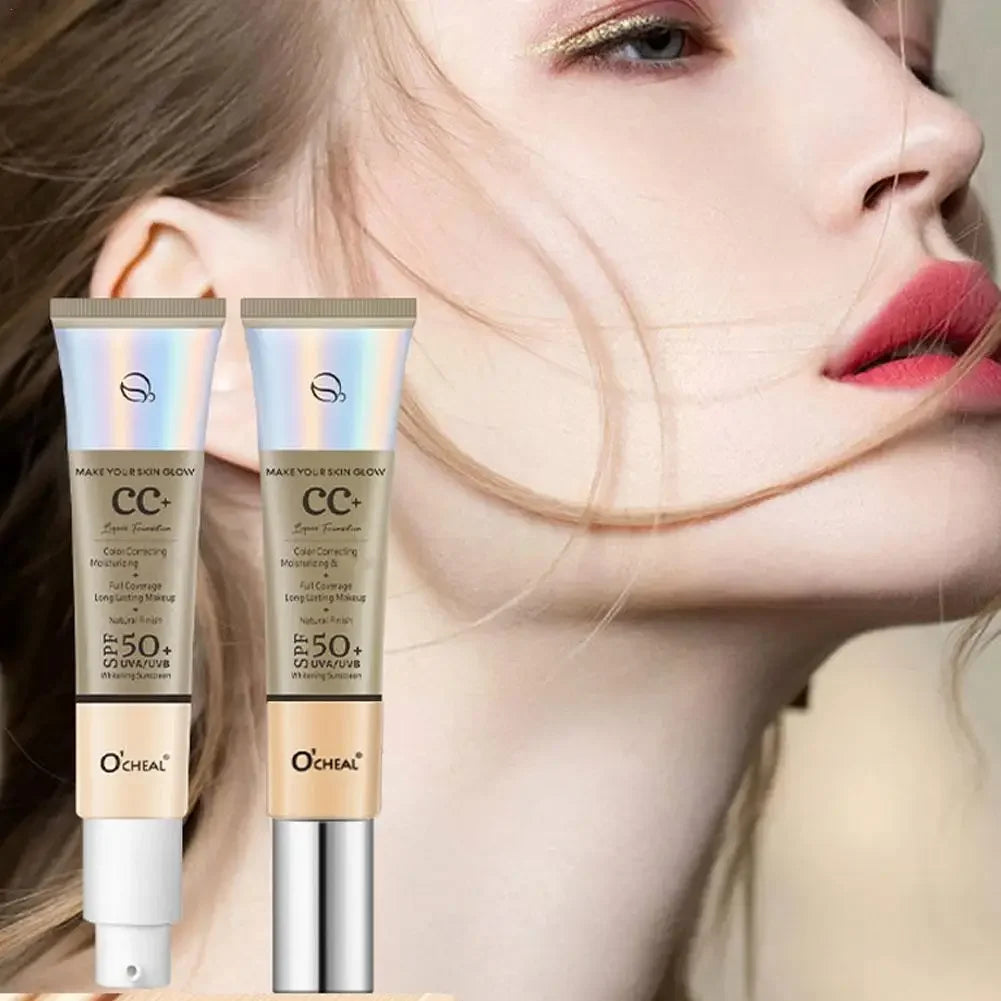 CC Cream Oil Control Even Skin Tone Nourish Brighten Skin Waterproof Concealer Cover Blemishes Make Up Foundation Cream Makeup