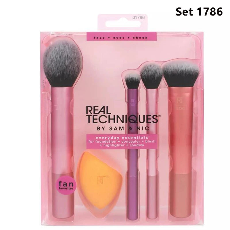 Real Techniques Set Makeup Sponge Set Face Beauty Cosmetic Powder Puff For Foundation Cream Concealer Make Up Blender 91553 RT