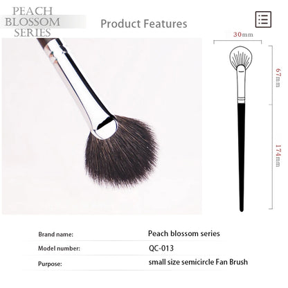 CHICHODO Makeup Brushes-Peach Blossom Series-Round Loose Powder Brush Soft Wool Natural Ebony Professional Beauty Make up Tools