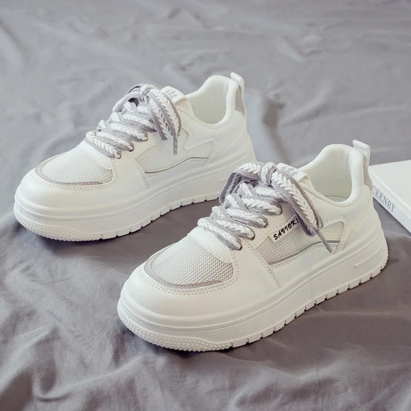 Designer Platform Running Sneakers Women  Tennis shoes Woman Walking Chunky Sneakers white Casual Slip on Vulcanized Shoes