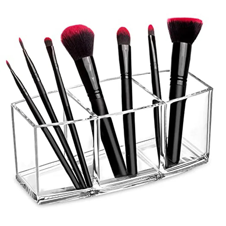 Make Up Organizer Plastic Makeup Brush Pot Storage Acrylic For Cosmetics Holder Desk Cosmetic Storage Container