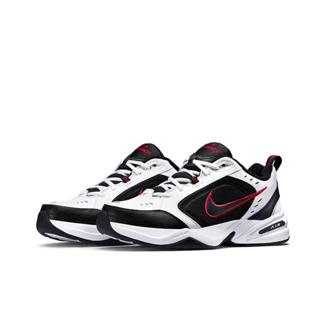 Nike Air Monarch 4 Low Men's and Women's Sneakers Classic Retro Casual clunky shoes Cushioned comfort Sneakers White&Silver