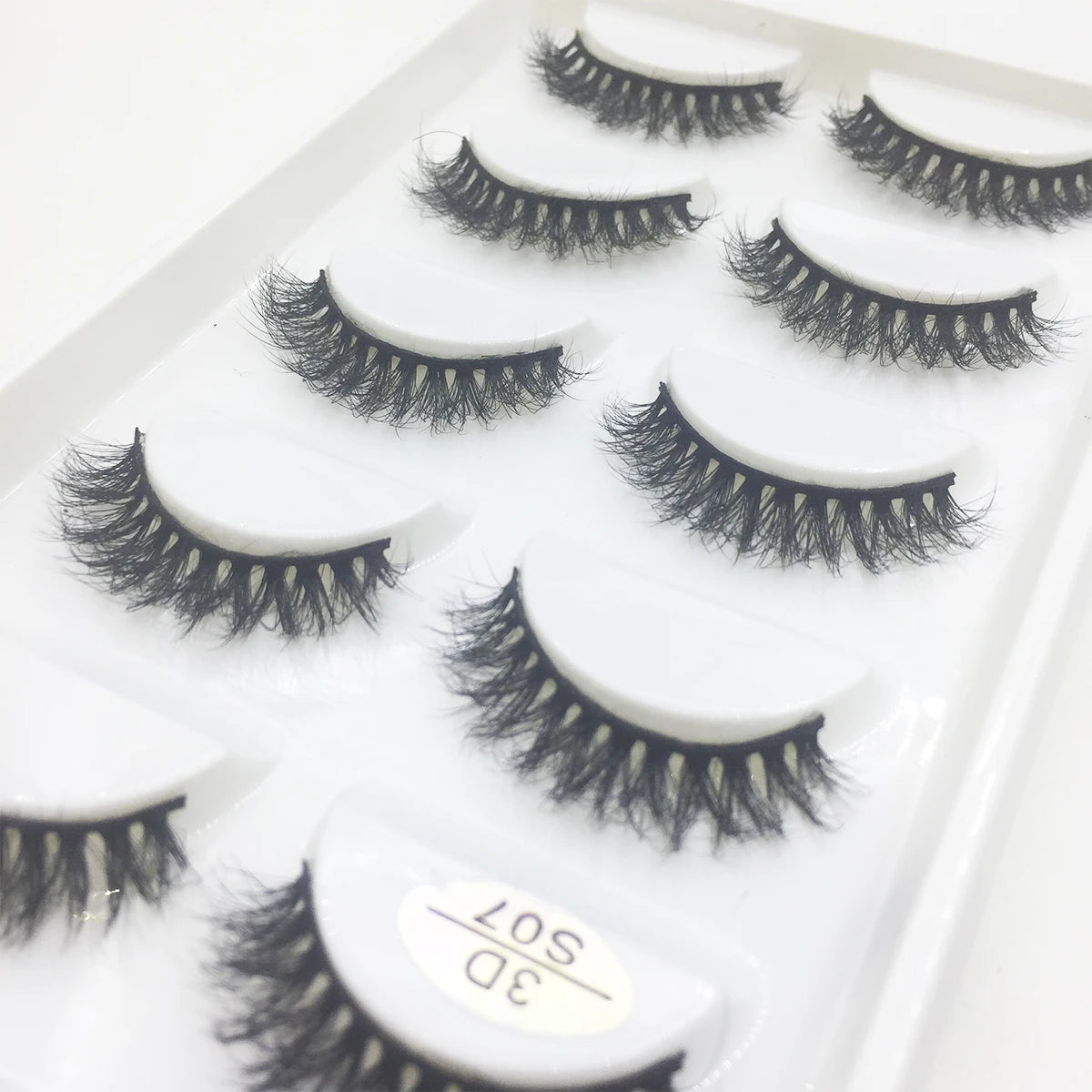 Natural 3D Mink False Eyelashes, Soft Wispy, Fluffy Eye Faux Lashes, Make Up Eyelash, Beauty Cat Cilios, 5 Pairs, 15 Styles