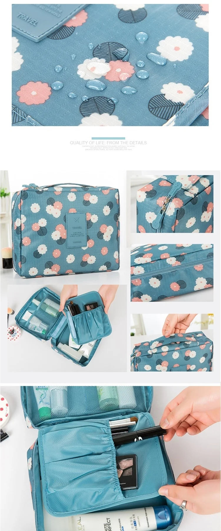 Travel Makeup Bag Storage Cosmetic Bag Women Pouch Organizer Waterproof Toiletries Bag Make Up Cases Female Cosmetic Organizer