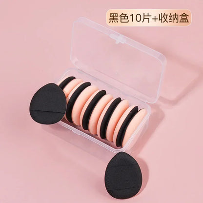 10Pcs Mini Finger Puff Foundation Small Air Cushion Powder Makeup Sponge Concealer BB Cream Cosmetic Applicator Make Up Tools