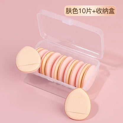 10Pcs Mini Finger Puff Foundation Small Air Cushion Powder Makeup Sponge Concealer BB Cream Cosmetic Applicator Make Up Tools