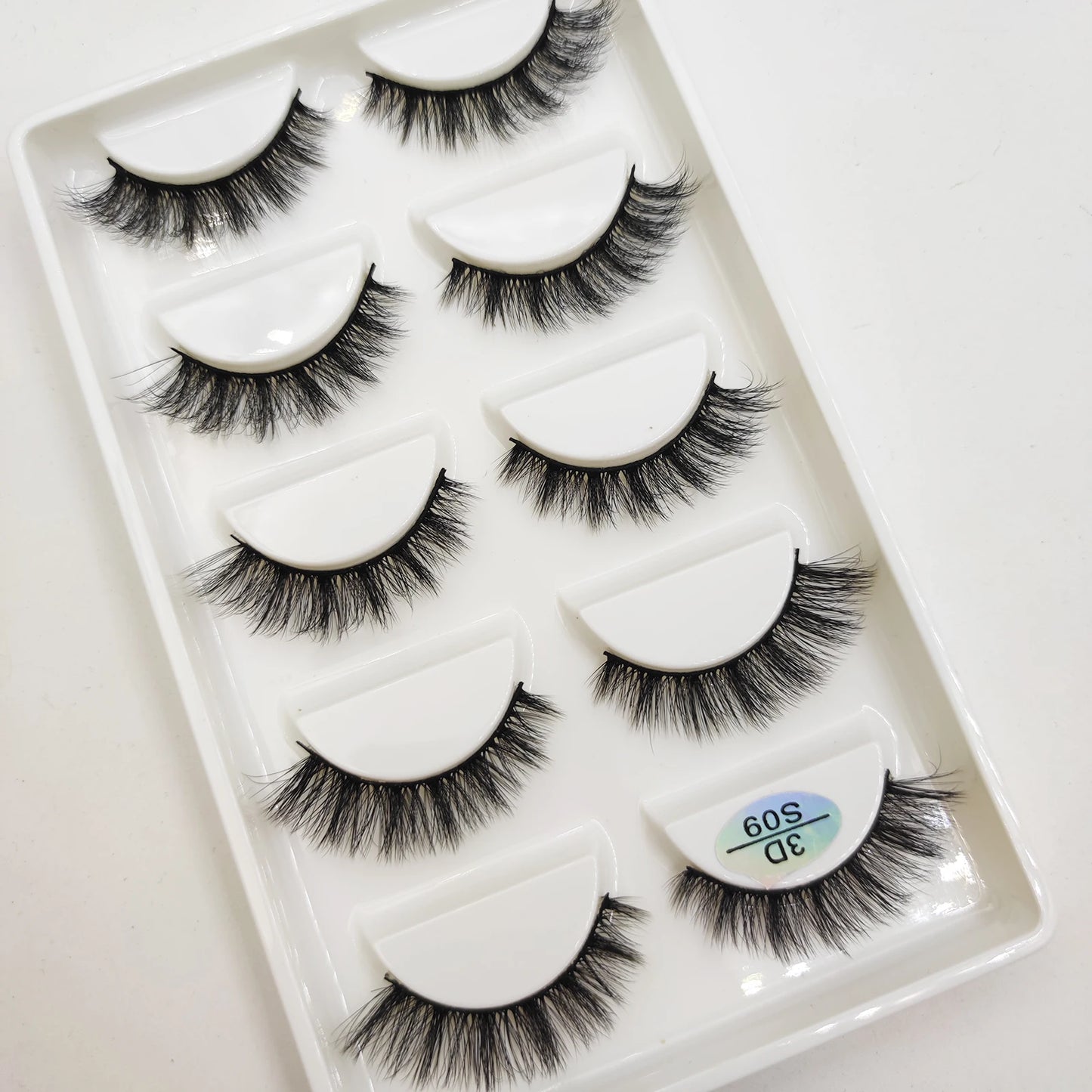 Natural 3D Mink False Eyelashes, Soft Wispy, Fluffy Eye Faux Lashes, Make Up Eyelash, Beauty Cat Cilios, 5 Pairs, 15 Styles