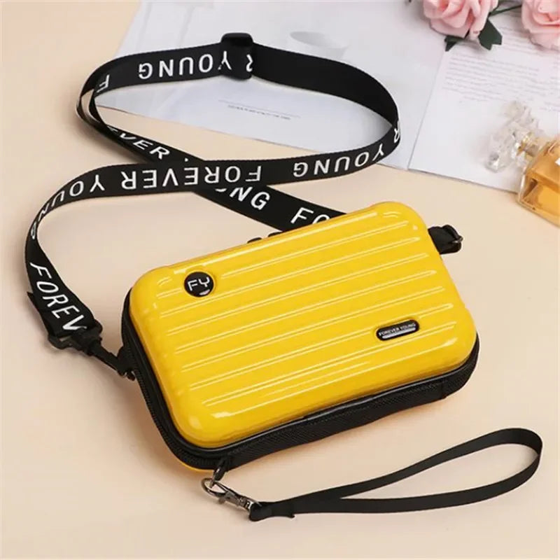 New Hard Shell Makeup Bag Girl Portable Storage Bag PC Women Small Shoulder Crossbody Bag