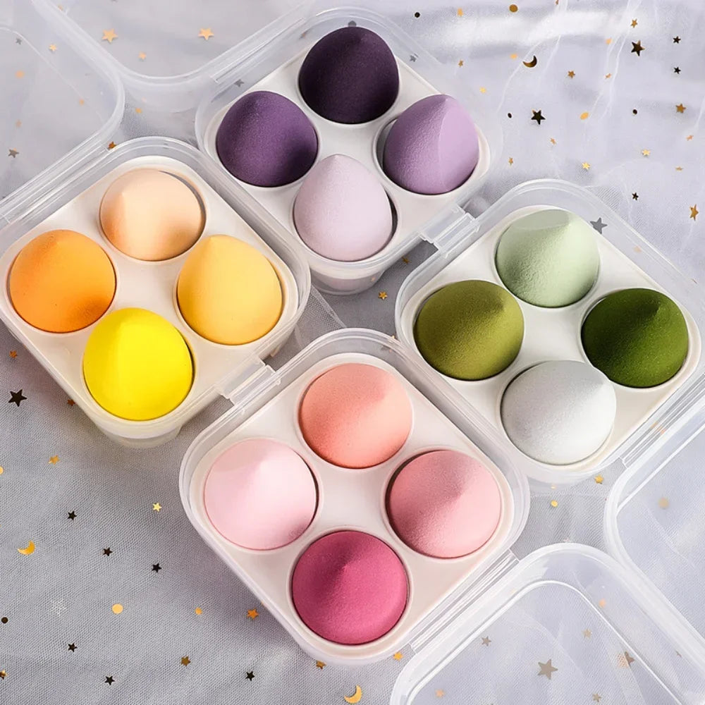 4pcs/set Makeup Sponge Blender Beauty Egg Cosmetic Puff Foundation Sponges Powder Puffs Women Make Up Accessories