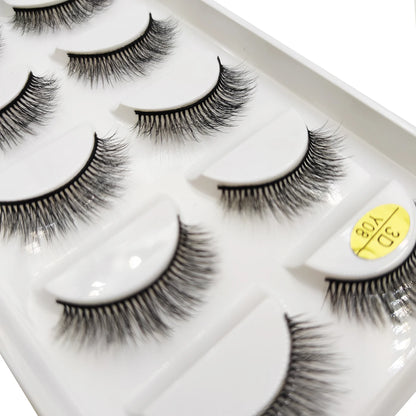 Natural 3D Mink False Eyelashes, Soft Wispy, Fluffy Eye Faux Lashes, Make Up Eyelash, Beauty Cat Cilios, 5 Pairs, 15 Styles