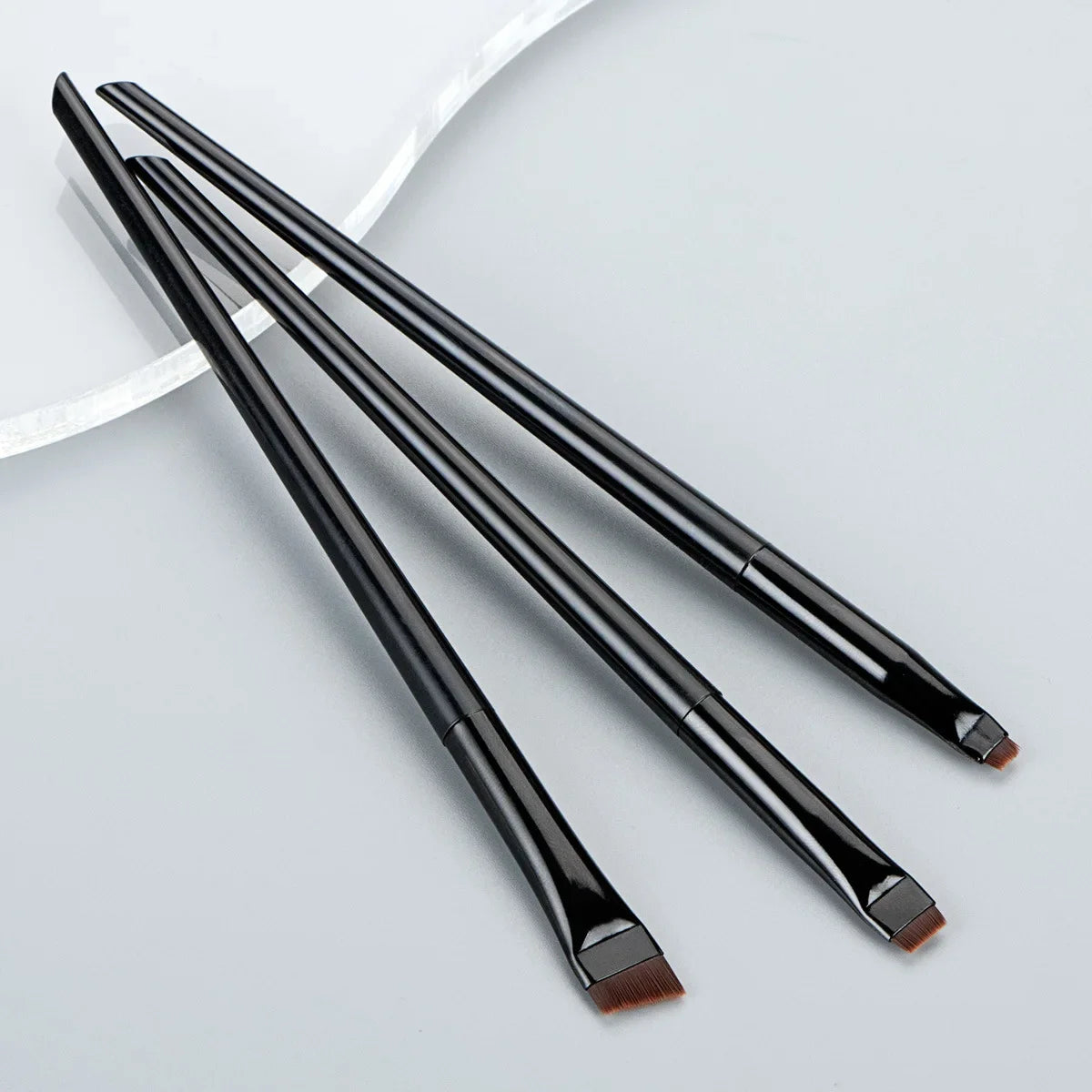 Blade Eyebrow Eyeliner Brush Bevel Flat Fine Brow Contour Make Up Brushes Eyelids Lying Silkworm Brush Professional Makeup Tools