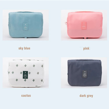 High Capacity Toiletries Storage Pouch Travel Make Up Organizer Waterproof Beauty Bags Nylon Hook Cosmetic Bag Women Makeup Bag