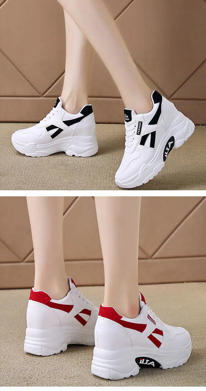 Sneakers Women Platform Inner Increase Shoes Woman Shoes Casual Ladies Footwear Chunky Sneakers Women Shoes Tennis Sport Shoes