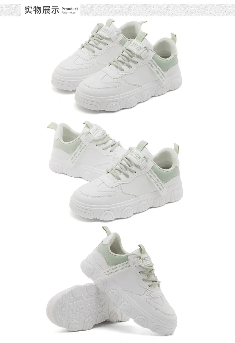 Designer Platform Running Sneakers Women  Tennis shoes Woman Walking Chunky Sneakers white Casual Slip on Vulcanized Shoes