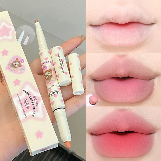 FLORTTE Lip liner Pencil Natural Matte Lip Liner Cute Animals Lipstick Pen Lasting Lipliners Korean Cosmetic  Kawaii Make Up