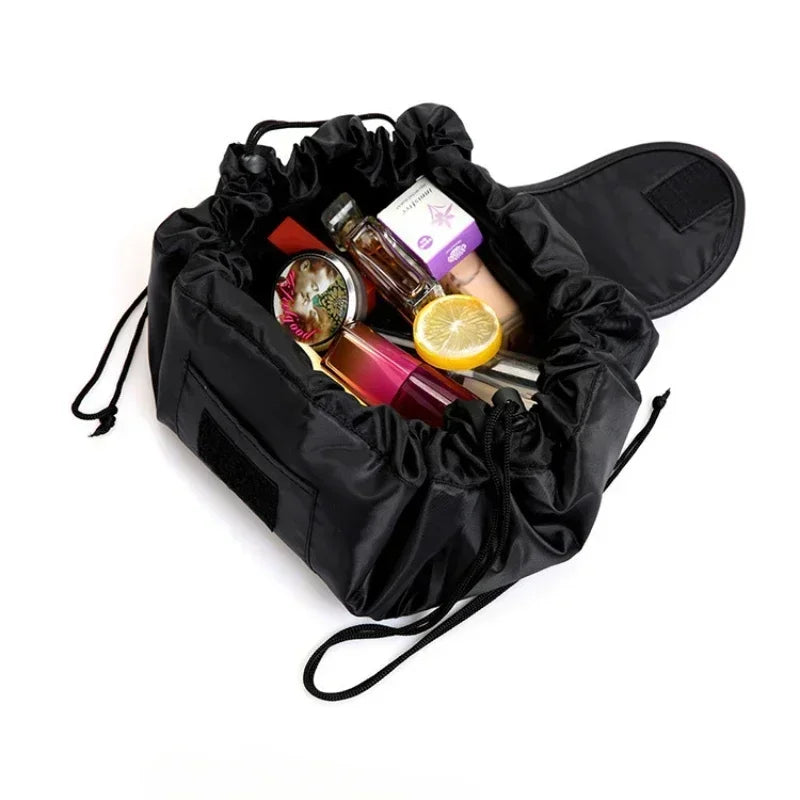 Women Drawstring Cosmetic Bag Travel Storage Makeup Bag Organizer Female Make Up Pouch Portable Waterproof Toiletry Beauty Case