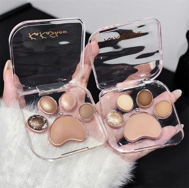 Cute Natural Eye Shadow Palette Glitter Eyeshadow Palette with Blusher Long Lasting Korean Eyes Make Up Palette Beauty Cosmetics