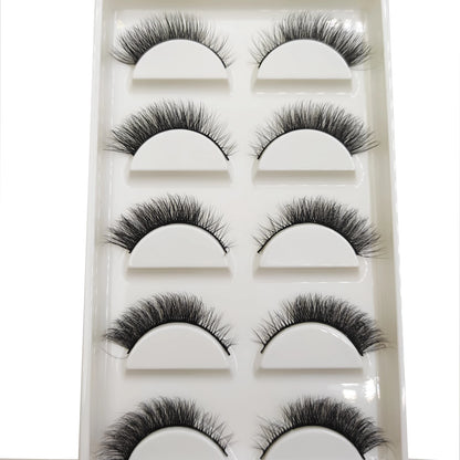 Natural 3D Mink False Eyelashes, Soft Wispy, Fluffy Eye Faux Lashes, Make Up Eyelash, Beauty Cat Cilios, 5 Pairs, 15 Styles